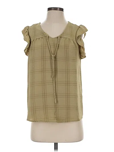 Pre-owned Como Vintage Sleeveless Blouse In Green