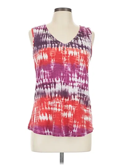 Pre-owned Como Vintage Sleeveless Top Purple V-neck Tops