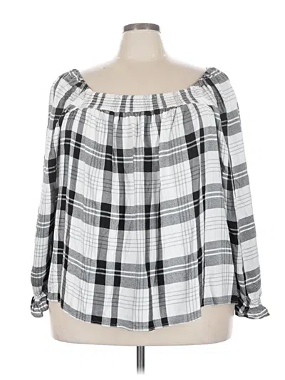 Pre-owned Como Vintage Tube Top Silver Off The Shoulder Neckline Tops