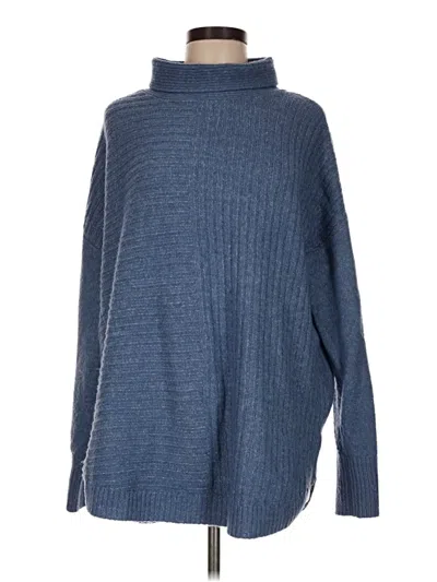 Pre-owned Como Vintage Turtleneck Sweater In Blue