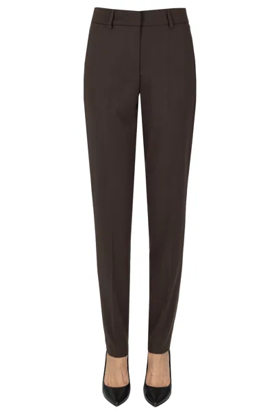 Compagnia Italiana Cigarette Trousers In Dark Brown