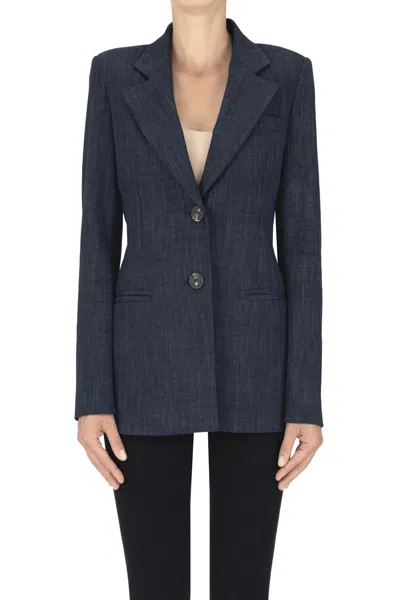 Compagnia Italiana Melange Blazer In Blue