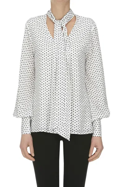 Compagnia Italiana Polka Dot Shirt In White