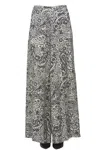 Compagnia Italiana Printed Wide Leg Trousers In Gray