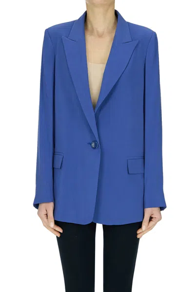 Compagnia Italiana Viscose Blend Jacket In Blue