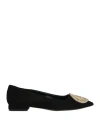 Compagnia Italiana Woman Ballet Flats Black Size 8 Leather In Black