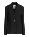 Compagnia Italiana Woman Blazer Black Size 12 Polyester, Elastane In Black