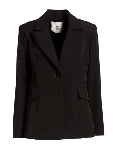 Compagnia Italiana Woman Blazer Black Size 12 Polyester, Elastane