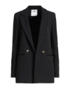 Compagnia Italiana Woman Blazer Black Size 6 Polyester, Elastane In Black