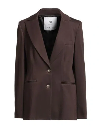 Compagnia Italiana Woman Blazer Dark Brown Size 10 Viscose