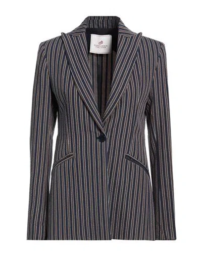 Compagnia Italiana Woman Blazer Dark Brown Size 2 Cotton, Polyester, Polyamide