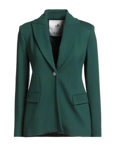 Compagnia Italiana Woman Blazer Dark Green Size 12 Viscose, Nylon, Elastane