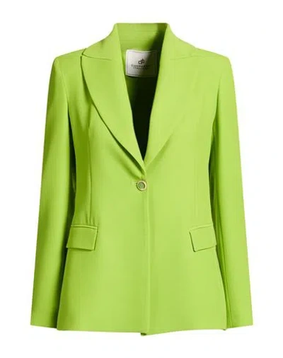 Compagnia Italiana Woman Blazer Lime Green Size 6 Polyester, Elastane