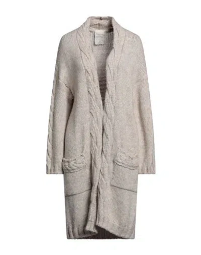 Compagnia Italiana Woman Cardigan Beige Size L Acrylic, Wool, Alpaca Wool, Viscose