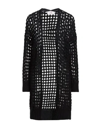 Compagnia Italiana Woman Cardigan Black Size 2 Cotton