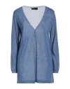 Compagnia Italiana Woman Cardigan Pastel Blue Size M Viscose, Polyester, Polyamide In Blue