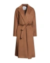 Compagnia Italiana Woman Coat Brown Size 10 Polyester, Viscose In Brown