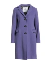 Compagnia Italiana Woman Coat Purple Size 4 Virgin Wool, Polyamide, Cashmere In Purple
