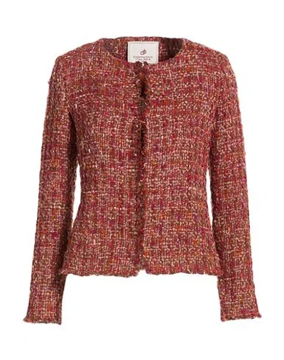 Compagnia Italiana Woman Jacket Copper Size 2 Polyester In Animal Print