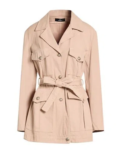 Compagnia Italiana Woman Jacket Sand Size 12 Cotton In Brown