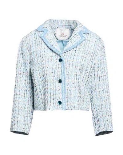 Compagnia Italiana Woman Jacket Sky Blue Size 10 Polyester
