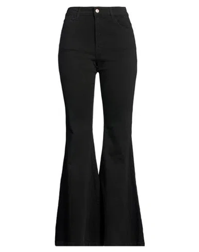 Compagnia Italiana Woman Jeans Black Size 6 Cotton, Elastane