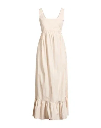 Compagnia Italiana Woman Maxi Dress Beige Size M Cotton