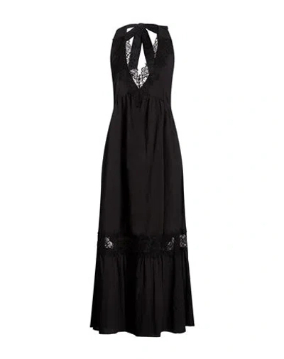 Compagnia Italiana Woman Maxi Dress Black Size 2 Cotton