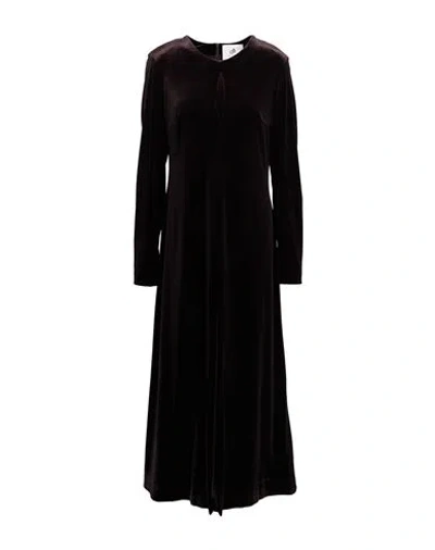 Compagnia Italiana Woman Maxi Dress Dark Brown Size 10 Polyester, Elastane In Brown