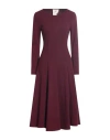 Compagnia Italiana Woman Midi Dress Burgundy Size 10 Polyester, Elastane In Red