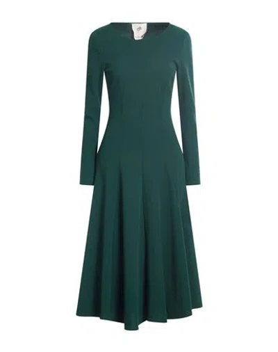 Compagnia Italiana Woman Midi Dress Dark Green Size 8 Polyester, Elastane