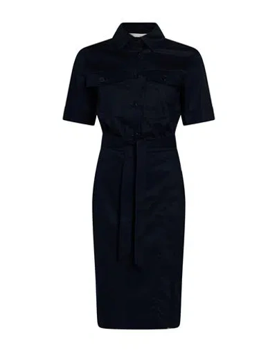 Compagnia Italiana Woman Midi Dress Navy Size 2 Cotton In Blue