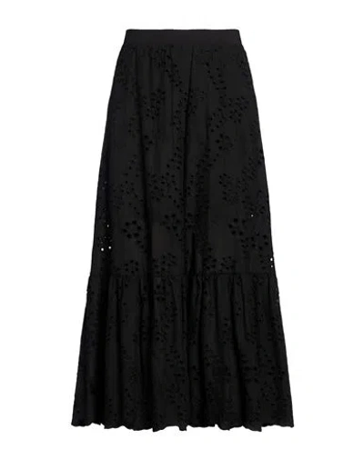 Compagnia Italiana Woman Midi Skirt Black Size 10 Cotton