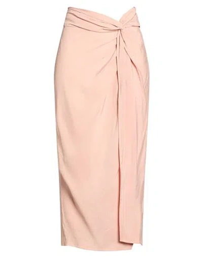 Compagnia Italiana Woman Midi Skirt Blush Size 10 Viscose, Polyester In Pink