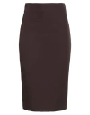 Compagnia Italiana Woman Midi Skirt Dark Brown Size 12 Polyester, Elastane In Brown