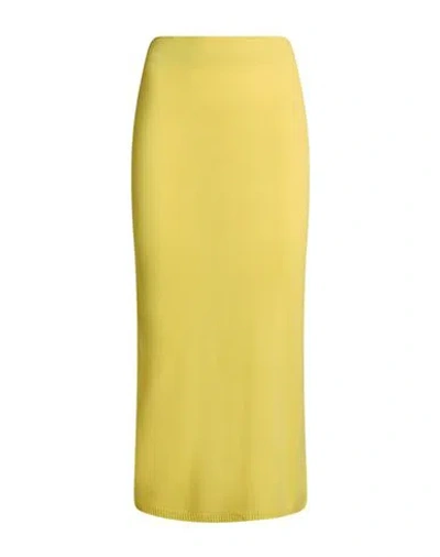 Compagnia Italiana Woman Midi Skirt Yellow Size L Viscose, Polyamide