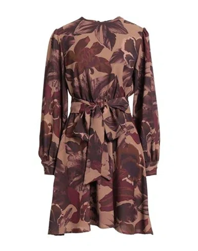 Compagnia Italiana Woman Mini Dress Camel Size 8 Pes In Brown