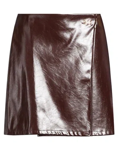 Compagnia Italiana Woman Mini Skirt Chocolate Brown Size 8 Polyester