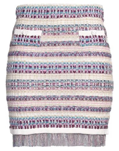 Compagnia Italiana Woman Mini Skirt Purple Size L Viscose, Cotton, Polyamide, Polyester