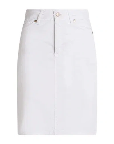 Compagnia Italiana Woman Mini Skirt White Size 6 Cotton, Elastane