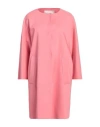 Compagnia Italiana Woman Overcoat & Trench Coat Pink Size 8 Cotton, Polyester, Elastane