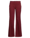 Compagnia Italiana Woman Pants Brick Size 12 Cotton, Elastane In Red
