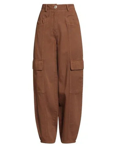 Compagnia Italiana Woman Pants Brown Size 8 Cotton