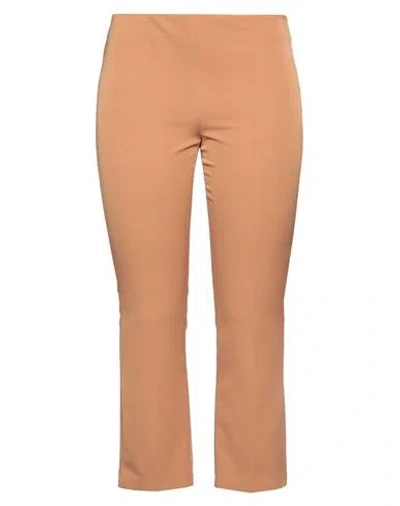 Compagnia Italiana Woman Cropped Pants Camel Size S Virgin Wool, Cashmere In Beige