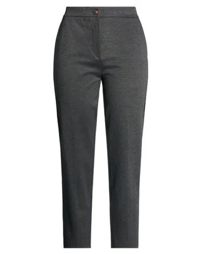Compagnia Italiana Woman Pants Charcoal Size 8 Viscose In Black