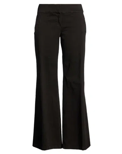 Compagnia Italiana Woman Pants Dark Brown Size 12 Cotton, Elastane
