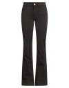 Compagnia Italiana Woman Pants Dark Brown Size 6 Cotton, Elastane In Brown