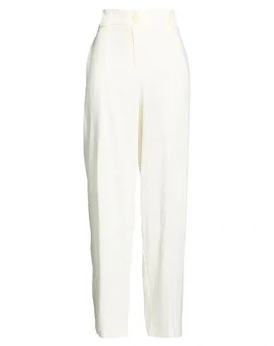 Compagnia Italiana Woman Pants Ivory Size 4 Polyester, Elastane In White