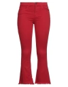 Compagnia Italiana Woman Pants Red Size 4 Cotton, Elastane In Red