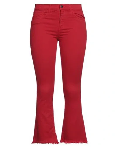 Compagnia Italiana Woman Pants Red Size 4 Cotton, Elastane